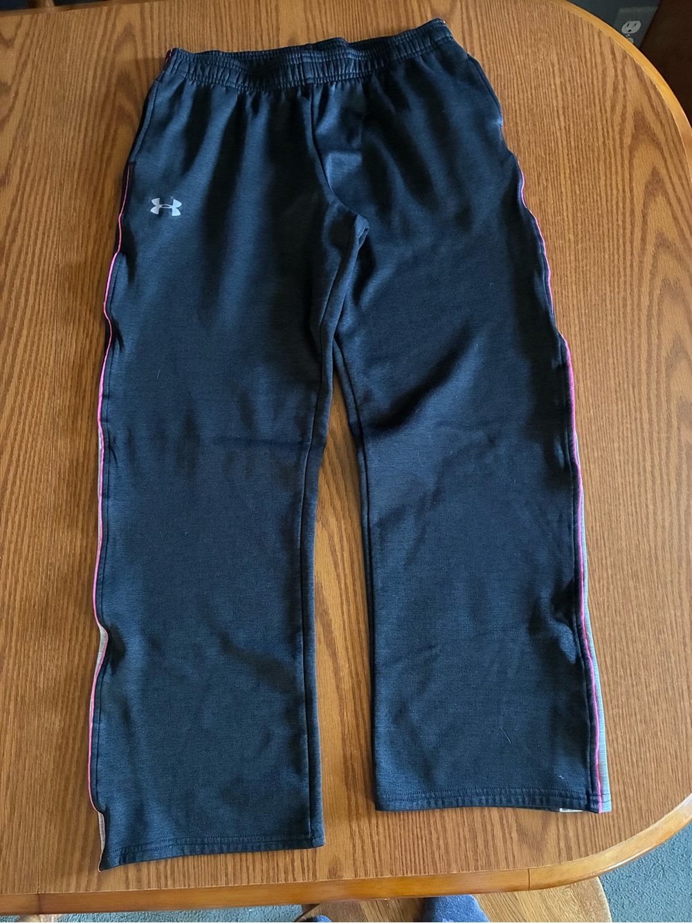 Under Armour Black Sweatpants with Pink Trim